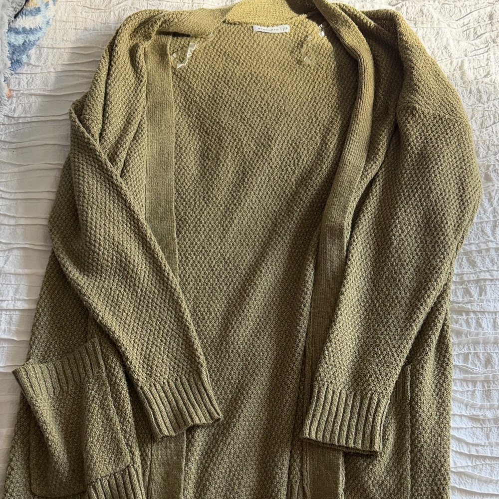 Staccato Olive Cardigan Sweater